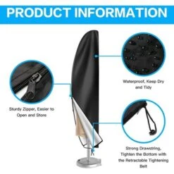 Weatherproof Banana Cantilever Garden Patio Parasol Umbrella Protective Cover -Outdoor Furniture Store 71164063 2