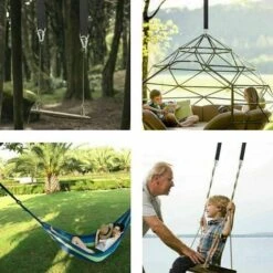 Swing Hammock Tree Hanging Kit Straps Hooks Carabiner Garden Swing Fittings -Outdoor Furniture Store 71164398 4