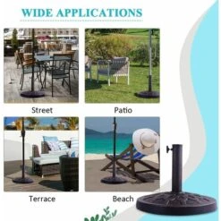 Resin Patio Umbrella Stand Outdoor Umbrella Base Balcony Umbrella Holder 38-48mm -Outdoor Furniture Store 71234244 4