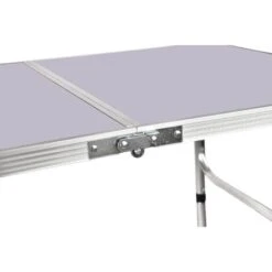 90CM Portable Aluminum Folding Table Party Garden BBQ Camping Table, 2 Gear Adjustable Height Lightweight Aluminum Foldable Table For Outdoor Picnic Cooking, White, Unfolding Size: 90x67/37CM -Outdoor Furniture Store 71287948 3