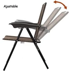 Set Of 4 Patio Folding Chairs Portable Garden Deck Lounge Armchairs Adjustable -Outdoor Furniture Store 71406048 4