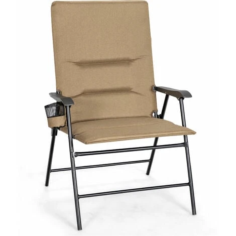 Padded Folding Chair Portable Camping Chair Outdoor Dining Chair Garden Patio 3 Padded Folding Chair Portable Camping Chair Outdoor Dining Chair Garden Patio