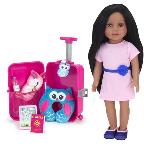 Sophia’s By Teamson Kids Everyday Friends Blonde 18” Doll “Brooklyn” With Travel Suitcase Set, Pink 3 Sophia’s By Teamson Kids Everyday Friends Blonde 18” Doll “Brooklyn” With Travel Suitcase Set, Pink