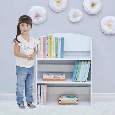 Fantasy Fields By Teamson Kids Child Sized Bookcase With 3 Shelves, White 4 Fantasy Fields By Teamson Kids Child Sized Bookcase With 3 Shelves, White - Image 2