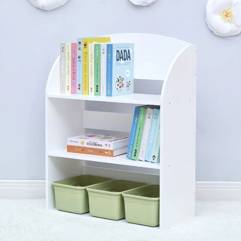 Fantasy Fields By Teamson Kids Child Sized Bookcase With 3 Shelves, White 5 Fantasy Fields By Teamson Kids Child Sized Bookcase With 3 Shelves, White - Image 3