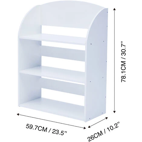 Fantasy Fields By Teamson Kids Child Sized Bookcase With 3 Shelves, White 6 Fantasy Fields By Teamson Kids Child Sized Bookcase With 3 Shelves, White - Image 4