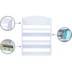 Fantasy Fields By Teamson Kids Child Sized Bookcase With 3 Shelves, White 11 Fantasy Fields By Teamson Kids Child Sized Bookcase With 3 Shelves, White -Outdoor Furniture Store 71591295 5