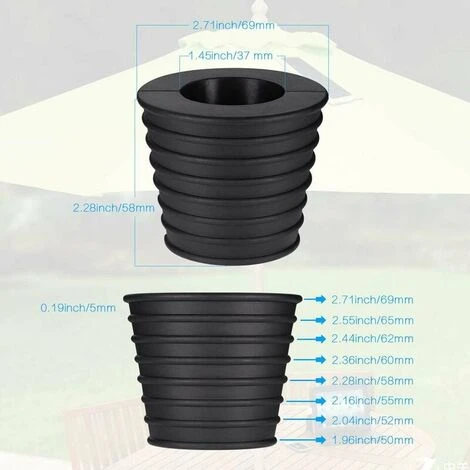 Base Support 1.5 Parasol Support For Opening And Stability Of The Patio Table Hole Or Basic Support For Parasol, Parasol Foot 4 Base Support 1.5 Parasol Support For Opening And Stability Of The Patio Table Hole Or Basic Support For Parasol, Parasol Foot - Image 2