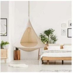 Lightweight Outdoor Camping Leisure Hanging Sofa Tent Butterfly Swing Nylon Hammock For Backpacking Camping Camping Essentials Without Stand White