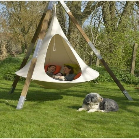 Lightweight Outdoor Camping Leisure Hanging Sofa Tent Butterfly Swing Nylon Hammock For Backpacking Camping Camping Essentials Without Stand White 5 Lightweight Outdoor Camping Leisure Hanging Sofa Tent Butterfly Swing Nylon Hammock For Backpacking Camping Camping Essentials Without Stand White - Image 3