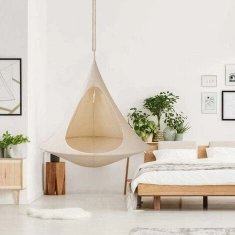 Lightweight Outdoor Camping Leisure Hanging Sofa Tent Butterfly Swing Nylon Hammock For Backpacking Camping Camping Essentials Without Stand Dark Pink 7 Lightweight Outdoor Camping Leisure Hanging Sofa Tent Butterfly Swing Nylon Hammock For Backpacking Camping Camping Essentials Without Stand Dark Pink - Image 5