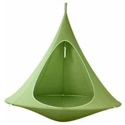 Lightweight Outdoor Camping Leisure Hanging Sofa Tent Butterfly Swing Nylon Hammock For Backpacking Camping Camping Essentials Without Stand Green