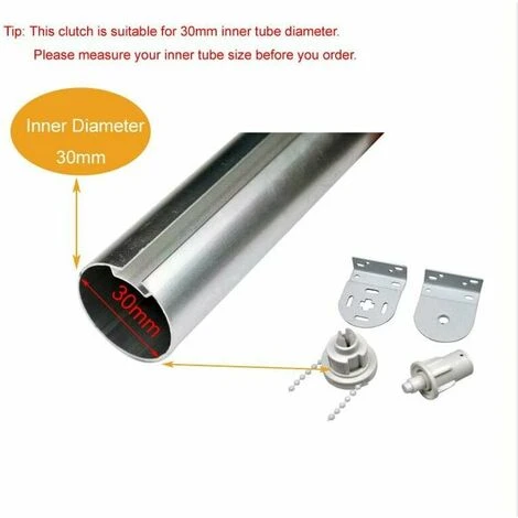 32mm Roller Blind Clutch For 3.8cm Outer Tube - Complete Repair Kit With Metal Brackets, Beaded Chain, Max Weight 5kg 4 32mm Roller Blind Clutch For 3.8cm Outer Tube - Complete Repair Kit With Metal Brackets, Beaded Chain, Max Weight 5kg - Image 2