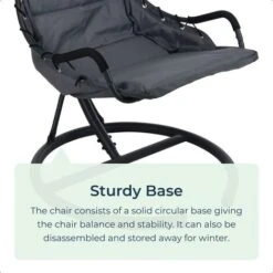 Idooka Hanging Chair Black Outdoor Swinging Garden Chair Cushions Garden Swing Seat - 0000010 11 Idooka Hanging Chair Black Outdoor Swinging Garden Chair Cushions Garden Swing Seat - 0000010 -Outdoor Furniture Store 74803542 5