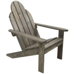 Idooka Adirondack Chair Sun Lounger Wooden Garden Furniture Patio/Deck Wood Armchair - 3000650