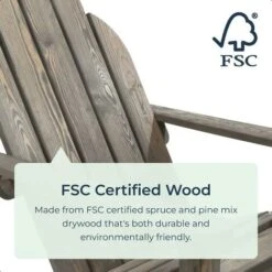 Idooka Adirondack Chair Sun Lounger Wooden Garden Furniture Patio/Deck Wood Armchair - 3000650 -Outdoor Furniture Store 74803566 3