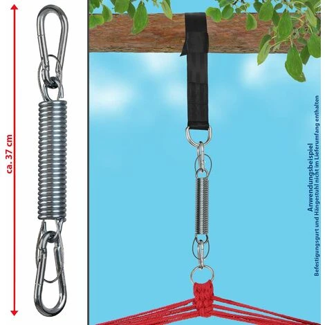 Steel Spring For Hanging Chair Hanging Chair Hammock With Safety Rope And Two Carabiners 6 Steel Spring For Hanging Chair Hanging Chair Hammock With Safety Rope And Two Carabiners - Image 4