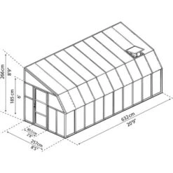 Canopia - Sun Room 2.5 X 6 Lean To Conservatory Veranda -Outdoor Furniture Store 75725884 5