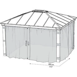 Canopia - Netting Set For Dallas 3.6 X 4 Garden Gazebo -Outdoor Furniture Store 75725898 5