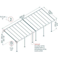 Canopia - Sierra 3 X 8.5 Aluminum Patio Cover White 11 Canopia - Sierra 3 X 8.5 Aluminum Patio Cover White -Outdoor Furniture Store 75725900 5