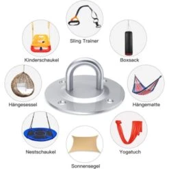 Ceiling Hook Hanging Chair Bracket Premium Stainless Steel Up To 400 Kg For Hanging Chair Hammock Punching Bag Sling Trainer Yoga Fabric Canopy Nest Swing Swing Seat -Outdoor Furniture Store 77562461 5