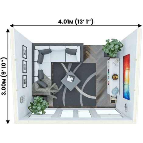 Conservatory Alternative Insulated Home Extension - Addroom® Garden Room Brick Effect 4m X 3m 7 Conservatory Alternative Insulated Home Extension - Addroom® Garden Room Brick Effect 4m X 3m - Image 5