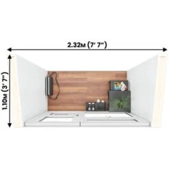 WPC Porch Double Glazed UPVC Insulated - Addroom® Porch Groove Effect 2.5m X 1.2m -Outdoor Furniture Store 78583673 3