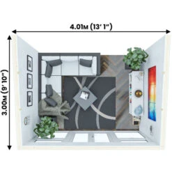 Conservatory Extension Alternative Insulated - Addroom® Garden Room Groove Effect 4m X 3m -Outdoor Furniture Store 78583674 4