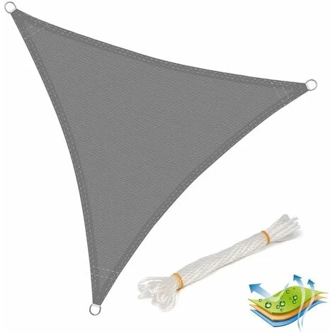 WOLTU Outdoor Sun Shade Sail Patio Suncreen Awning Garden Sun Canopy UV Block Grey 2x2x2 M 3 WOLTU Outdoor Sun Shade Sail Patio Suncreen Awning Garden Sun Canopy UV Block Grey 2x2x2 M
