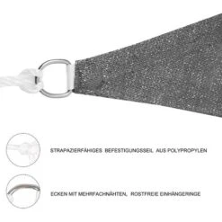 WOLTU Outdoor Sun Shade Sail Patio Suncreen Awning Garden Sun Canopy UV Block Grey 2x2x2 M 9 WOLTU Outdoor Sun Shade Sail Patio Suncreen Awning Garden Sun Canopy UV Block Grey 2x2x2 M -Outdoor Furniture Store 79116933 3