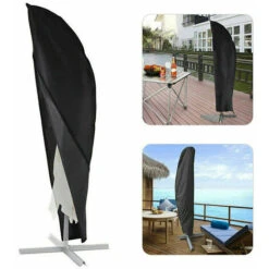 Cantilever Parasol Cover, Waterproof, Windproof, Anti-UV, Heavy Duty 420D Oxford Fabric Parasol Cover 265CM(407050CM) Parasol Cover -Outdoor Furniture Store 79303835 3