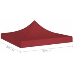 Party Tent And Barnum Party Tent Roof 3x3 M Bordeaux 270 G/m² -Outdoor Furniture Store 79303954 5