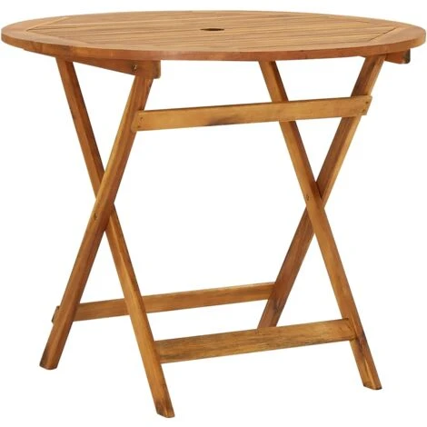 5 Piece Folding Outdoor Dining Set Solid Acacia Wood VidaXL 4 5 Piece Folding Outdoor Dining Set Solid Acacia Wood VidaXL - Image 2