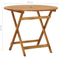 5 Piece Folding Outdoor Dining Set Solid Acacia Wood VidaXL 9 5 Piece Folding Outdoor Dining Set Solid Acacia Wood VidaXL -Outdoor Furniture Store 7968430 3