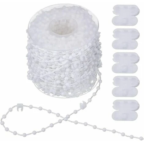 20m Vertical Blind Chain - Vertical Blind Accessories And 5 Blind Cord Connectors - Vertical Blind Bottom Chain For 89mm Slats, Superma, White 3 20m Vertical Blind Chain - Vertical Blind Accessories And 5 Blind Cord Connectors - Vertical Blind Bottom Chain For 89mm Slats, Superma, White