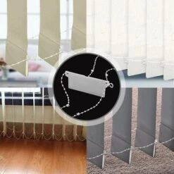 20m Vertical Blind Chain - Vertical Blind Accessories And 5 Blind Cord Connectors - Vertical Blind Bottom Chain For 89mm Slats, Superma, White 9 20m Vertical Blind Chain - Vertical Blind Accessories And 5 Blind Cord Connectors - Vertical Blind Bottom Chain For 89mm Slats, Superma, White -Outdoor Furniture Store 79953517 3