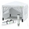 VOUNOT 3m X 3m Pop Up Gazebo With Sides & 4 Weight Bags & Carry Bag, White -Outdoor Furniture Store 80936953 1