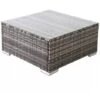 AREBOS Polyrattan Glass Coffee Table Side Table Garden Table Grey