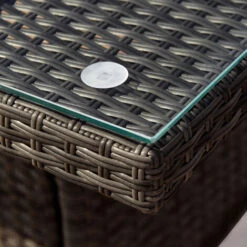 Furniturebox Antigua Modern Outdoor Brown PE Rattan 6 Seat Dining Set With Rectangular Table And 6 Chairs For Gardens And Patios -Outdoor Furniture Store 82115294 3