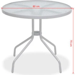 6 Piece Outdoor Dining Set Steel And Textilene Grey VidaXL 9 6 Piece Outdoor Dining Set Steel And Textilene Grey VidaXL -Outdoor Furniture Store 8260550 3