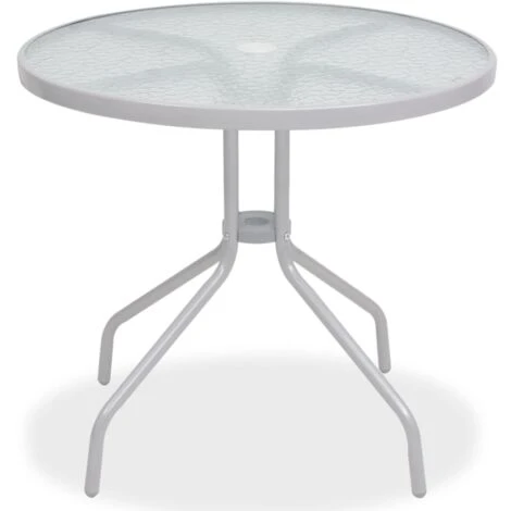 6 Piece Outdoor Dining Set Steel And Textilene Grey VidaXL 6 6 Piece Outdoor Dining Set Steel And Textilene Grey VidaXL - Image 4