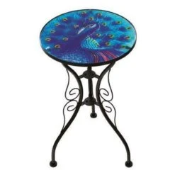 Decorative Outdoor Round Bistro Table – Peacock -Outdoor Furniture Store 83039061 4