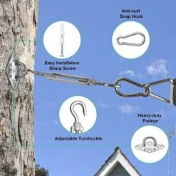 Shade Sail Hardware Kit - 304 Stainless Steel Sun Shade Installation Kit - 6 - For Installing Shade Sails 11 Shade Sail Hardware Kit - 304 Stainless Steel Sun Shade Installation Kit - 6 - For Installing Shade Sails -Outdoor Furniture Store 83718031 5