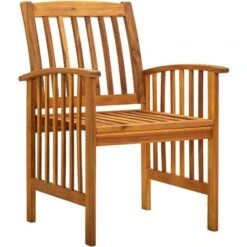 Garden Dining Chairs 6 Pcs With Cushions Solid Wood Acacia VidaXL -Outdoor Furniture Store 83735531 4