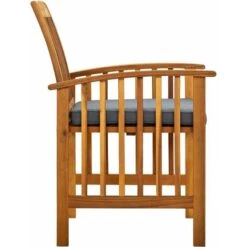 Garden Dining Chairs 6 Pcs With Cushions Solid Wood Acacia VidaXL -Outdoor Furniture Store 83735531 5