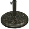 Floral Parasol Base Cast Iron Heavy Duty Umbrella Patio Garden Sunshade Holder -Outdoor Furniture Store 83809741 1