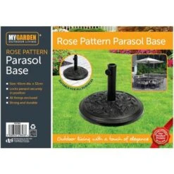 Floral Parasol Base Cast Iron Heavy Duty Umbrella Patio Garden Sunshade Holder 11 Floral Parasol Base Cast Iron Heavy Duty Umbrella Patio Garden Sunshade Holder -Outdoor Furniture Store 83809741 5