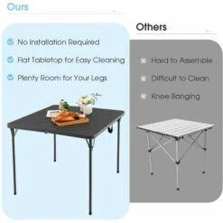 Outdoor Folding Camping Table Portable Lightweight Picnic Camp Table With Handle -Outdoor Furniture Store 83910269 5