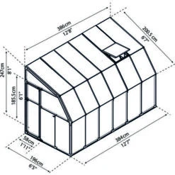 Palram - Canopia Sun Room 2 X 3.5 Lean To Conservatory / Veranda / Sunroom 11 Palram - Canopia Sun Room 2 X 3.5 Lean To Conservatory / Veranda / Sunroom -Outdoor Furniture Store 8510329 5