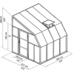 Palram - Canopia Sun Room 2.5 X 2.5 Lean To Conservatory / Veranda / Sunroom -Outdoor Furniture Store 8510330 5
